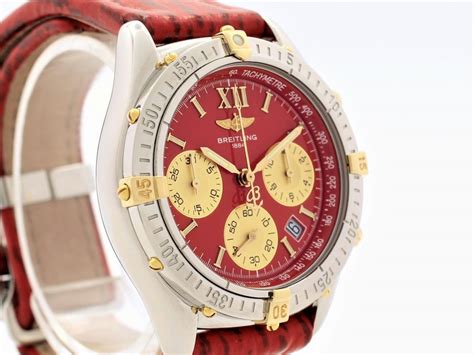 Breitling Jetstream rotes Zifferblatt B55048 Stahl Gold rot for .